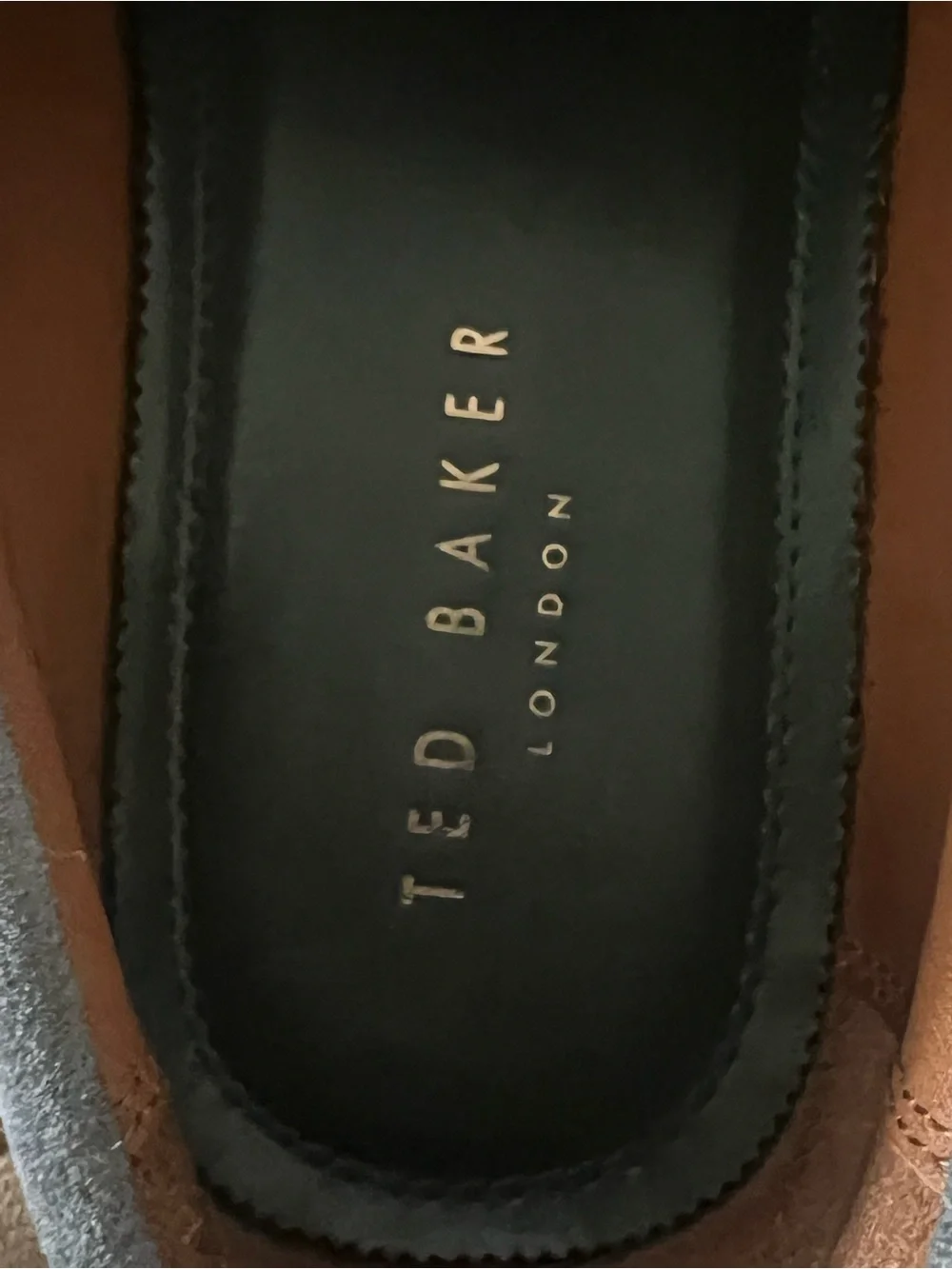 Ted Baker Men's Light Blue/ Gray Suede Cromer Boat Shoes. Size 10 1/2.